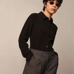Only Black Viscose Regular Fit Shirt-image-49