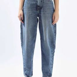 High Star Blue Cotton Slouchy Fit Jeans-image-79