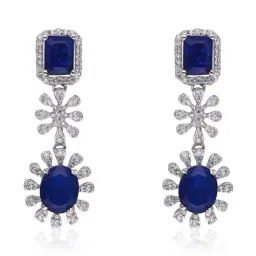 crash.club By CKC Elegant Blue Jewel Drop Earrings-image-11