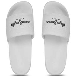 Pepe Jeans Men's White Slides-30
