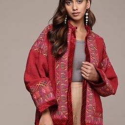 Ritu Kumar Geometric Embroidered Open Front Jacket image 5