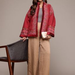Ritu Kumar Geometric Embroidered Open Front Jacket image 2
