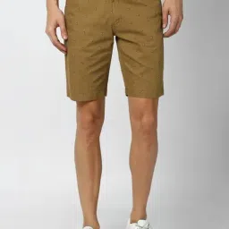 Peter England Brown Cotton Regular Fit Printed Shorts-picture-7