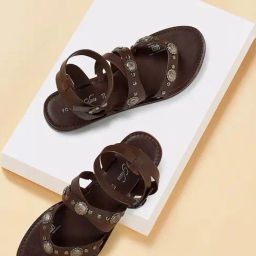 Forever Glam by Pantaloons Women's Brown Ankle Strap Sandals-picture-2