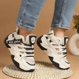 Truffle Collection Women's White & Black Sneakers-image-87