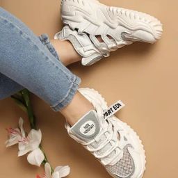 Truffle Collection Women's White & Grey Sneakers-image-98