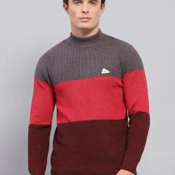 Monte Carlo Multicolored Regular Fit Striped Pullover-image-87
