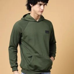 Rigo Olive Relaxed Fit Graphic Hoodie-image-27