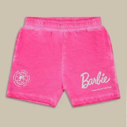 Kidsville Barbie Printed Mid-Rise Shorts For Girls-image-23