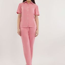 PRRODALITY Short Sleeves Pure Cotton Shirt With Trousers-image-67