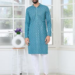 See Designs Men Geometric Printed Festive Straight Kurta-35