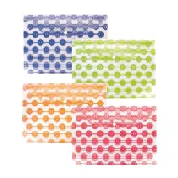 POLEN Fullscape Folder File 18 Microns Poly Plastic Button Bag Circle Pattern Design Multicolor (Pack of 24) image 2