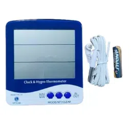 Japsin Instrumentation Optilab Digital Thermo-Hygrometer & Clock Indoor: -10 to 50°C Range, JIPL-THC-10 image 2