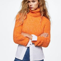 MANGO Women Orange Crop Sweater-image-71