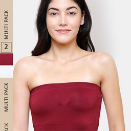 NOIRA Pack Of 2 Half Coverage Lightly Padded All Day Comfort Cotton Bandeau Bra-8