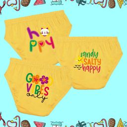 NUSYL Girls Pack Of 3 Printed Cotton Basic Briefs NUGCBRFPO3.0042-44