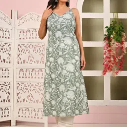 KEIYONA Women Floral Printed Daily Cotton Straight Kurta-picture-44