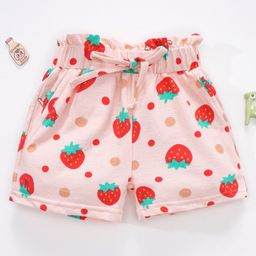Kookie Kids Shorts Strawberry Print- Pink-image-93