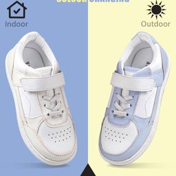 Pine Kids Velcro Closure Casual Shoes - White-image-22
