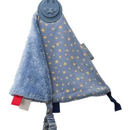 Cheeky Chompers Baby Blanket Comforter with Silicone Teething Section and Sensory Aids - Midnight Stars-picture-4