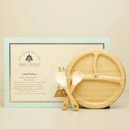 Baby Forest Laad Dulaar Bamboo Feeding Plate | Round Shape | Toxin & Chemical-Free-15