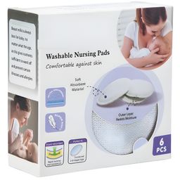 COZY VIBES 100% Cotton Nature Nursing Breast Pads Reusable Nursing Pad Washable Breast Feeding Pads-PACK OF 1-COLOR MAY VARY-5
