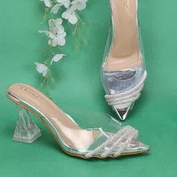STARTOES Embellished Party Block Sandals-picture-58