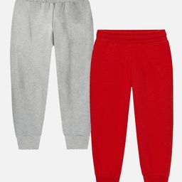 Trampoline Pack Of 2 Typography & Numerical Printed Track Pants - Grey & Red image 3