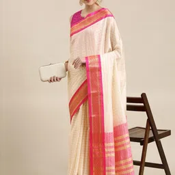 SILKWEAR Checked Zari Paithani Saree-picture-38