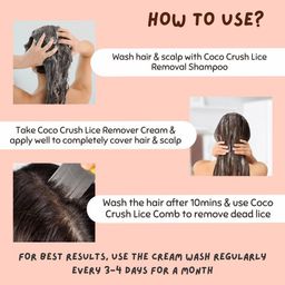 Coco Crush Set Of 3 Lice Removal Hair Cream - 50 g, Shampoo - 100 ml & Comb image 2