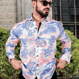 Moda Rapido Printed Spread Collar Standard Shirt-picture-31