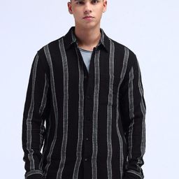 Flying Machine Men Classic Opaque Striped Casual Shirt-image-76