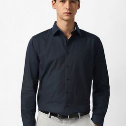 Van Heusen Men Slim Fit Solid Spread Collar Formal Shirt-picture-25