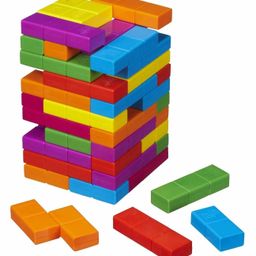 PLUSPOINT 2 in 1 Jenga Tetris Game - Multicolour image 4