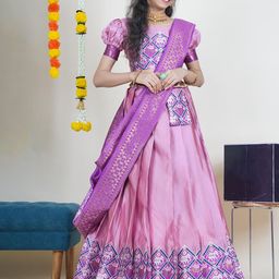 Fabcartz Semi-Stitched Lehenga & Unstitched Blouse With Dupatta-picture-29