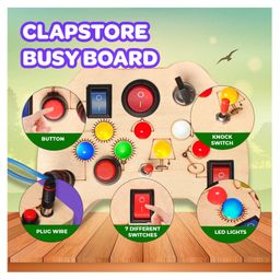 Clapstore Toys Busy Board Game Pad V2 - 7 LED Lights image 5