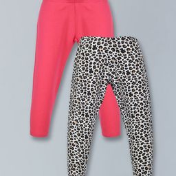 PLUM TREE Girls Pack Of 2 Mid-Rise Ankle Length Leggings-image-35