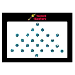 Comet Busters Set Of 24 Stone-Studded Bindi - Blue image 1