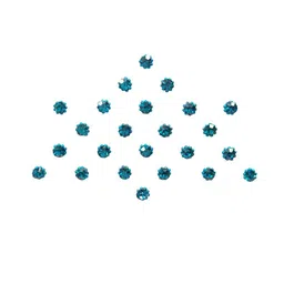 Comet Busters Set Of 24 Stone-Studded Bindi - Blue image 2
