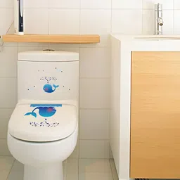 Jaamso Royals Blue Sea Creatures Toilet Wall Sticker-image-98