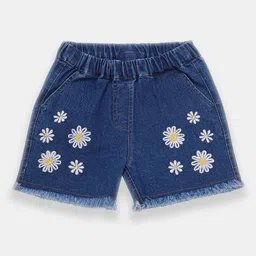 Creative Kids Girls Embellished Printed Denim Denim Shorts-image-48