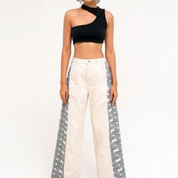 DAYER Women Wide Leg High-Rise Clean Look Non Stretchable Jeans-image-65