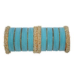 Chura king Set Of 58 Gold-Plated Stone-Studded Bangles-image-79