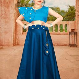 LIZUL Girls Mirror Work Ready to Wear Lehenga &-image-88