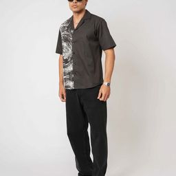 Hallstatt Life Men Abstract Printed Cuban Collar Casual Shirt-image-21