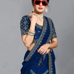 Moda Rapido Sequinned Pure Silk Saree-45