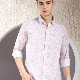 Canary London Men Smart Fit Floral Printed Spread Collar Cotton Casual Shirt-picture-34