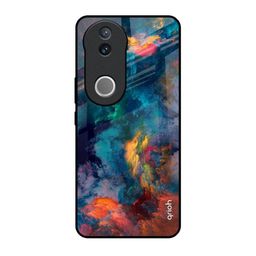 QRIOH Cloudburst Printed Vivo V50e 5G Impact Resistant Back Case-image-2