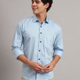 TAHVO Men Comfort Opaque Printed Casual Shirt-image-80