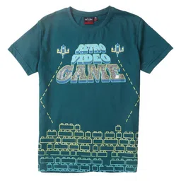 Gini and Jony Boys Printed Monochrome T-shirt-56